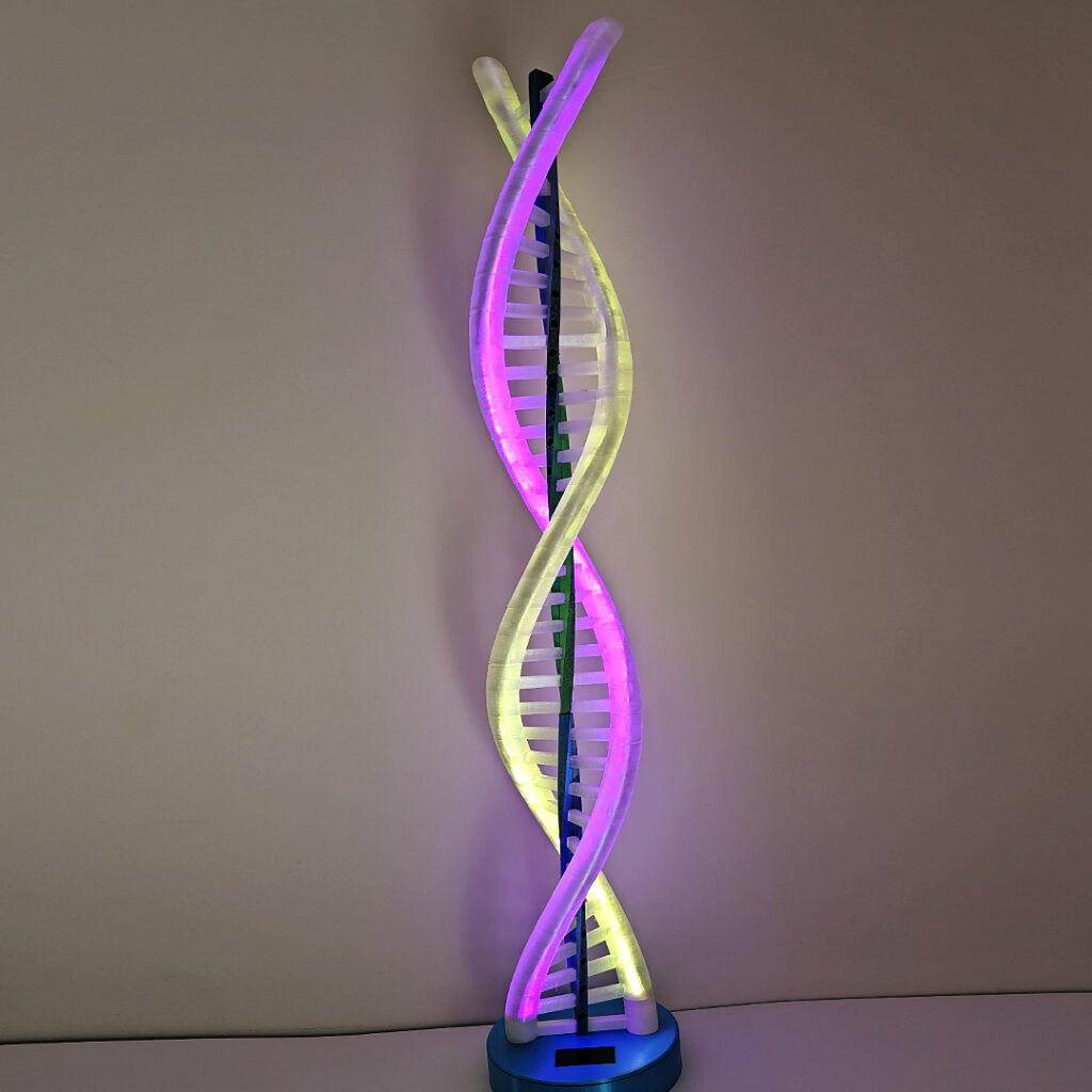 Animation lumineuse ADN en 3D