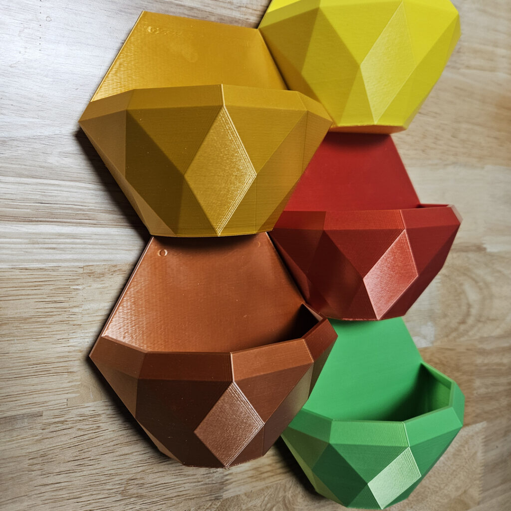 Vase plein hexagonal