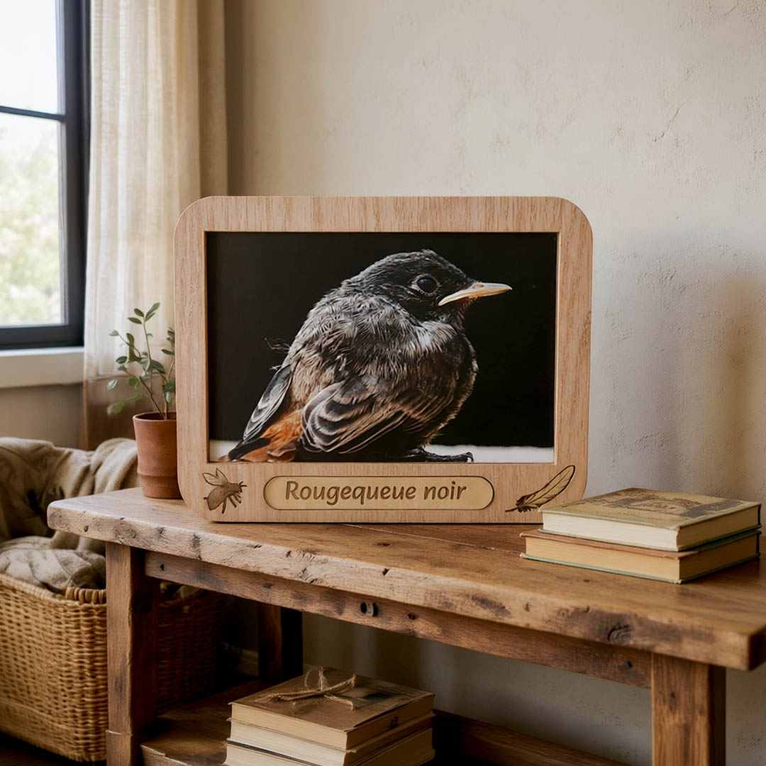 Cadre Photo Sublimation Aluminium Rougequeue noir